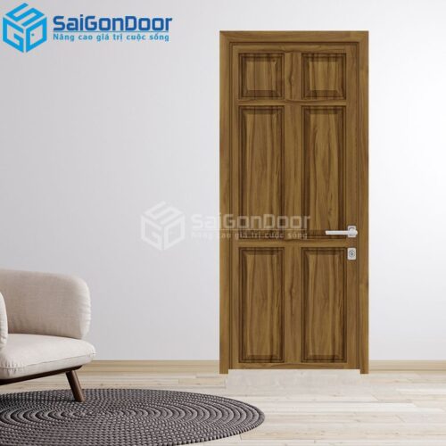 Cửa Gỗ Công Nghiệp SGD 6A Óc Chó 2-HDFV-SGD_1